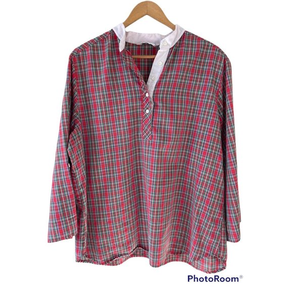 Levi Strauss & Co Checkered Ribbed Neck Top - Picture 1 of 5